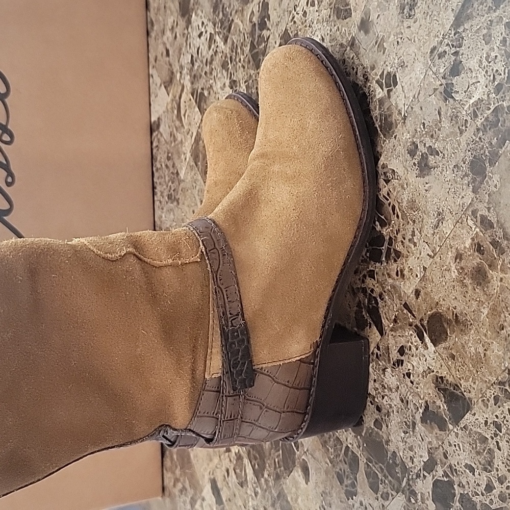 Matisse woman's NOLA US 7.5 knee high Brown Suede Leather Side zip Riding Boots - Picture 4 of 9